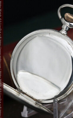 ウォルサムの秀麗な大型銀無垢アンティーク懐中時計 【1909年製】-P2267-18