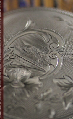 ウォルサムの秀麗な大型銀無垢アンティーク懐中時計 【1909年製】-P2267-6