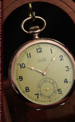 ショパールの品のあるローズ色を組み合わせた銀無垢アンティーク懐中時計 【1910年頃】-P2268-11