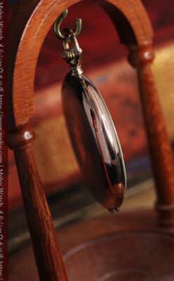 ショパールの品のあるローズ色を組み合わせた銀無垢アンティーク懐中時計 【1910年頃】-P2268-18