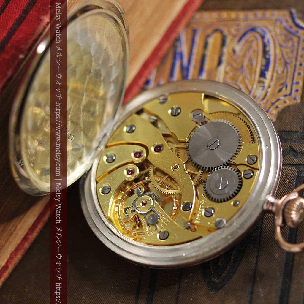 アンティーク Chopard ショパール 銀製 懐中時計 全面彫金仕上げ