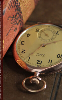 ショパールの品のあるローズ色を組み合わせた銀無垢アンティーク懐中時計 【1910年頃】-P2268-8