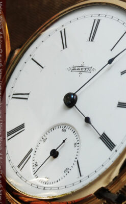 程よいサイズと装飾 エルジンの剣引き式アンティーク懐中時計【1887年製】-P2272-12