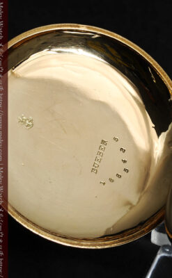 程よいサイズと装飾 エルジンの剣引き式アンティーク懐中時計【1887年製】-P2272-13