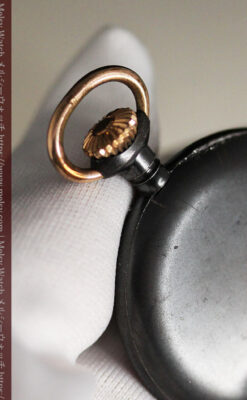 ウォルサムのガンメタルの渋いアンティーク懐中時計 【1909年製】-P2276-10