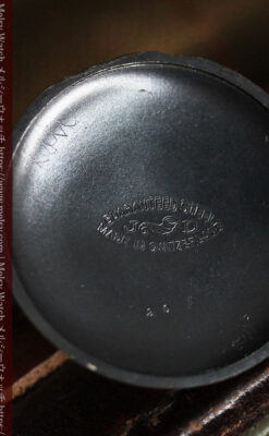 ウォルサムのガンメタルの渋いアンティーク懐中時計 【1909年製】-P2276-11