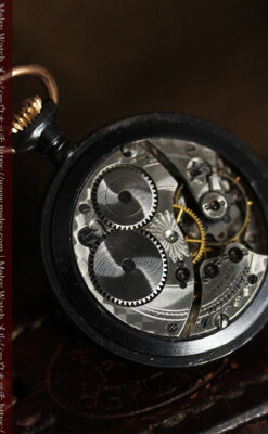 ウォルサムのガンメタルの渋いアンティーク懐中時計 【1909年製】-P2276-12