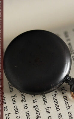 ウォルサムのガンメタルの渋いアンティーク懐中時計 【1909年製】-P2276-6