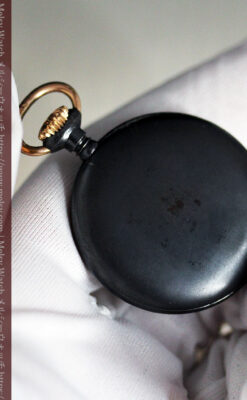 ウォルサムのガンメタルの渋いアンティーク懐中時計 【1909年製】-P2276-8