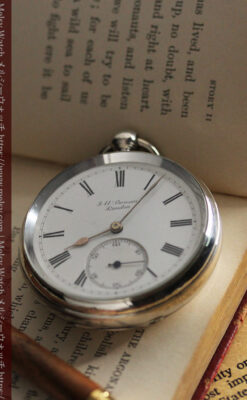 ベンソン 鍵巻き式銀無垢アンティーク懐中時計 【1888年頃】-P2279-11