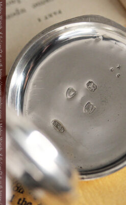 ベンソン 鍵巻き式銀無垢アンティーク懐中時計 【1888年頃】-P2279-14