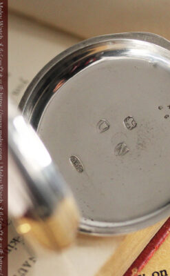 ベンソン 鍵巻き式銀無垢アンティーク懐中時計 【1888年頃】-P2279-15