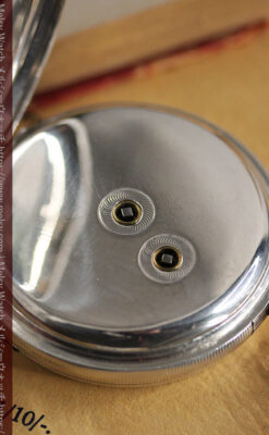 ベンソン 鍵巻き式銀無垢アンティーク懐中時計 【1888年頃】-P2279-16