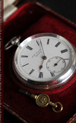 ベンソン 鍵巻き式銀無垢アンティーク懐中時計 【1888年頃】-P2279-22