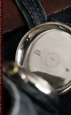 ヘブドマス 銀無垢8日巻きアンティーク懐中時計 【1920年頃】-P2282-10