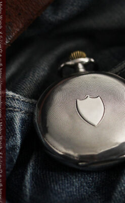 ヘブドマス 銀無垢8日巻きアンティーク懐中時計 【1920年頃】-P2282-6