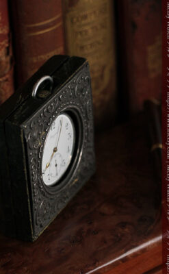 ロンジンの銀無垢懐中時計と銀のスタンド 【1908年製】-P2285-13