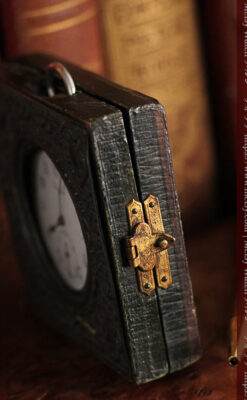 ロンジンの銀無垢懐中時計と銀のスタンド 【1908年製】-P2285-16