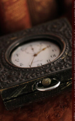 ロンジンの銀無垢懐中時計と銀のスタンド 【1908年製】-P2285-17