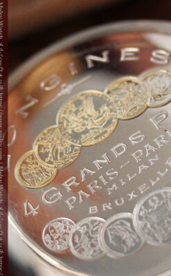 ロンジンの銀無垢懐中時計と銀のスタンド 【1908年製】-P2285-23