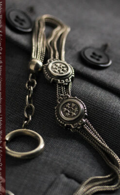 エルジンのアンティーク懐中時計 雪の結晶【1900年製】チェーン付き-P2286-10