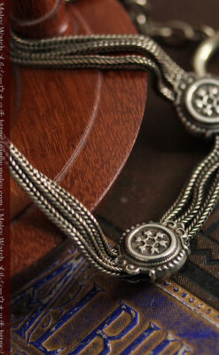 エルジンのアンティーク懐中時計 雪の結晶【1900年製】チェーン付き-P2286-15