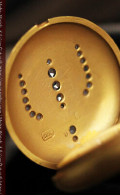 ロンジン 18金無垢アンティーク懐中時計 紋章型ダイヤモンド装飾 【1906年製】-P2289-26