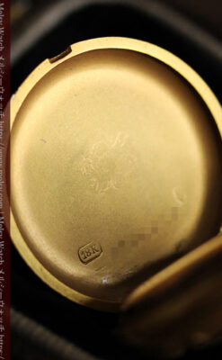 ロンジン 18金無垢アンティーク懐中時計 紋章型ダイヤモンド装飾 【1906年製】-P2289-27