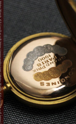 ロンジン 18金無垢アンティーク懐中時計 紋章型ダイヤモンド装飾 【1906年製】-P2289-29