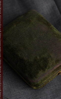 ウォルサム 金無垢アンティーク懐中時計 美しい花と金彩装飾【1886年製】箱付き-P2290-27