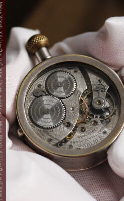 ウォルサムのスケルトン懐中時計と腕時計兼用バンド 【1900年頃】-P2291-10