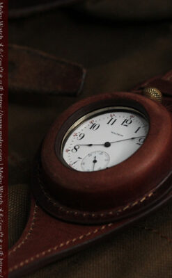 ウォルサムのスケルトン懐中時計と腕時計兼用バンド 【1900年頃】-P2291-15