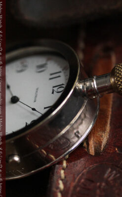 ウォルサムのスケルトン懐中時計と腕時計兼用バンド 【1900年頃】-P2291-18