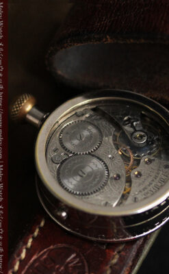 ウォルサムのスケルトン懐中時計と腕時計兼用バンド 【1900年頃】-P2291-22