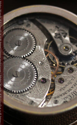 ウォルサムのスケルトン懐中時計と腕時計兼用バンド 【1900年頃】-P2291-23