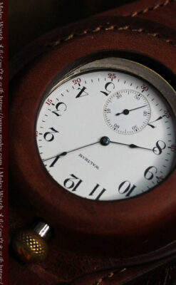 ウォルサムのスケルトン懐中時計と腕時計兼用バンド 【1900年頃】-P2291-25