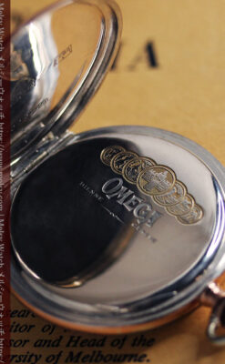 オメガ ローズ色の銀無垢アンティーク懐中時計 【1941年製】-P2293-14