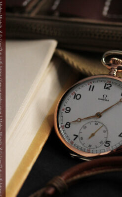 オメガ ローズ色の銀無垢アンティーク懐中時計 【1941年製】-P2293-7