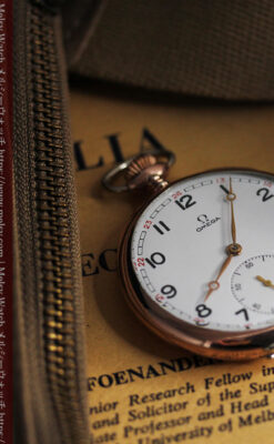 オメガ ローズ色の銀無垢アンティーク懐中時計 【1941年製】-P2293-8