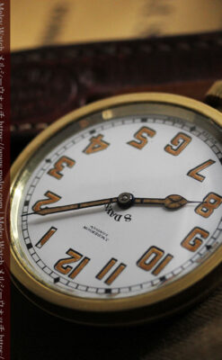 英国ベンソン 8日巻きの大型アンティーク懐中時計 【1920年頃】-P2294-15