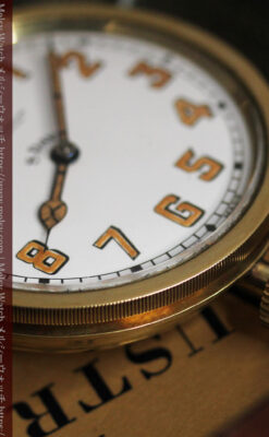 英国ベンソン 8日巻きの大型アンティーク懐中時計 【1920年頃】-P2294-17