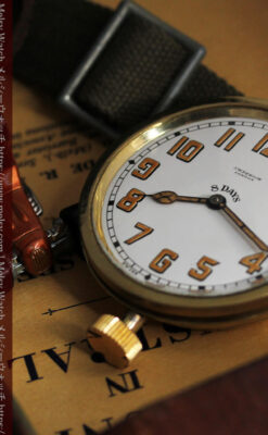 英国ベンソン 8日巻きの大型アンティーク懐中時計 【1920年頃】-P2294-2