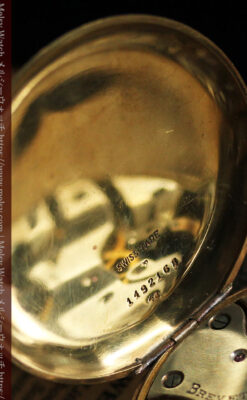 英国ベンソン 8日巻きの大型アンティーク懐中時計 【1920年頃】-P2294-20