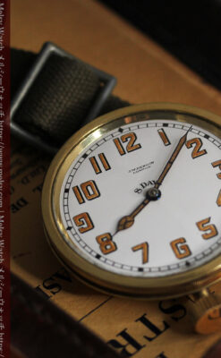 英国ベンソン 8日巻きの大型アンティーク懐中時計 【1920年頃】-P2294-5