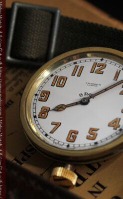 英国ベンソン 8日巻きの大型アンティーク懐中時計 【1920年頃】-P2294-6