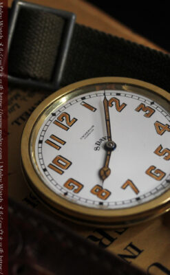 英国ベンソン 8日巻きの大型アンティーク懐中時計 【1920年頃】-P2294-7