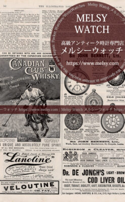 ジョンベネット広告 【1894年頃】 懐中時計5点-M3345