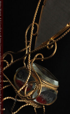 鏡とジュエリーケース付き懐中時計スタンド-S0828-10