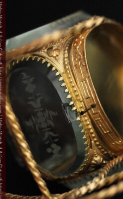 鏡とジュエリーケース付き懐中時計スタンド-S0828-12