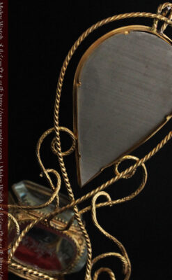 鏡とジュエリーケース付き懐中時計スタンド-S0828-13